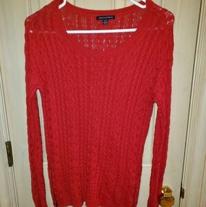 Misses sz M American Eagle sweater red cable knit